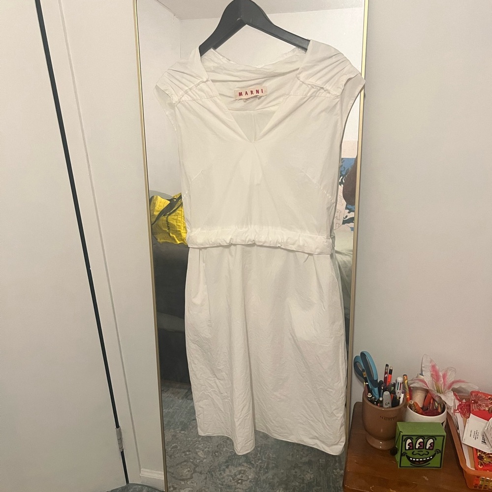 White MARNI Sleeveless Dress